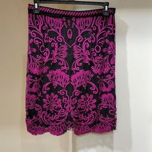 Black and purple skirt